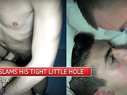 That XXL cock slams his tight little hole